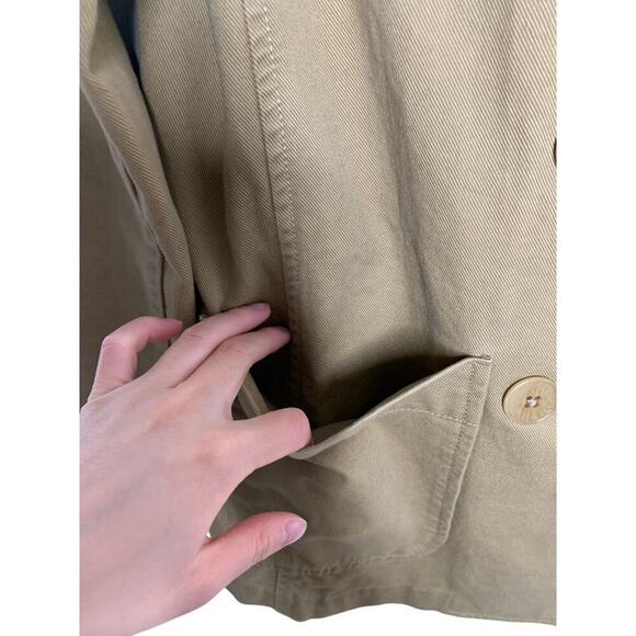 Madewell Crossover Blazer in Regenerative Chino Dark Khaki - Picture 8 of 9